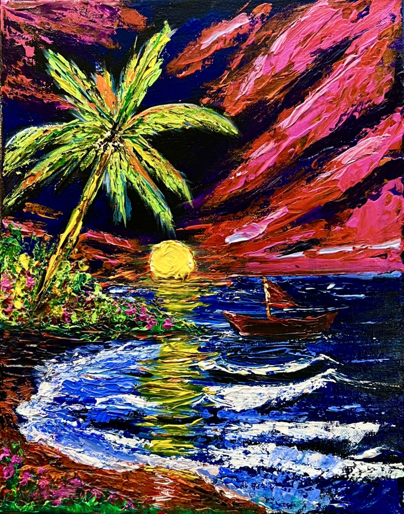Moonlit Palm Serenade